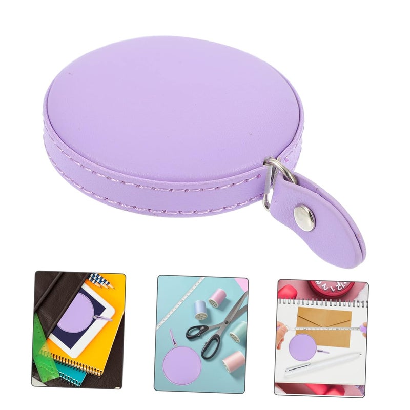 Black PU Leather Measuring Tape Double Sided Scale Compact Soft Body Tailoring Tape - Image 3